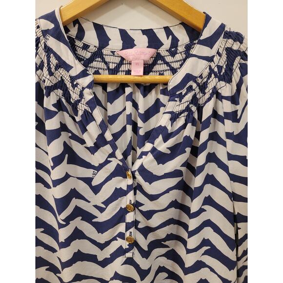 Lilly Pulitzer Elsa Silk Top Bird Motif - Picture 4 of 7
